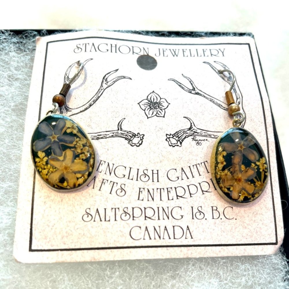 NEW Real Flower Earrings, One-of-a-Kind!, made in Canada